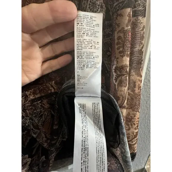 DESIGUAL NWT $115 Katrina Patchwork Look Lined Mesh Top Size US L - Picture 11 of 12